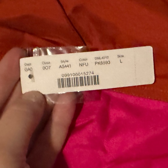 NWT J.Crew Pink and Red Orange Silk Top with Bow Detail - Picture 8 of 9